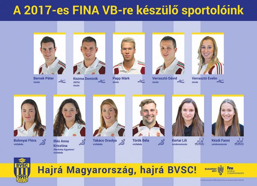 Büszkeségeink, a FINA VB -re készülő sportolóink!